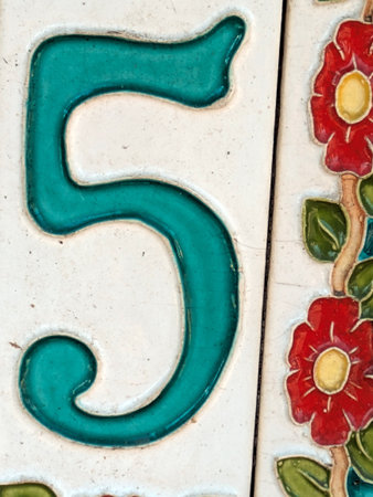 Written Wording in Distressed State Typography Found Number 5
