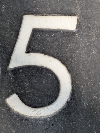 Distressed Typography of Number 5の写真素材