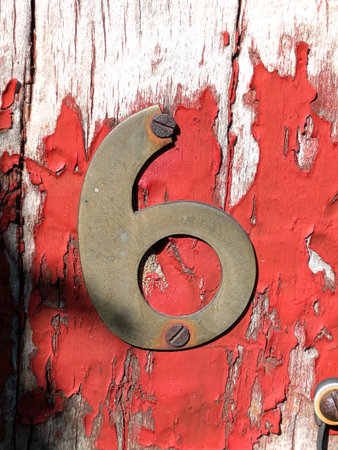 Distressed Number 6の写真素材