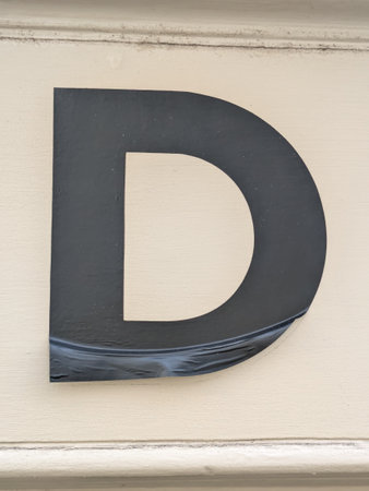 Written Wording in Distressed State Typography Found Letter Dの写真素材