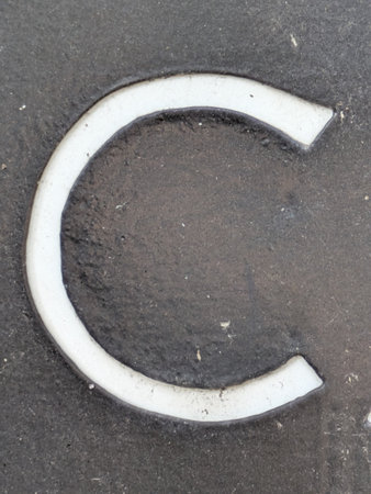 Written Wording in Distressed State Typography Foundの写真素材