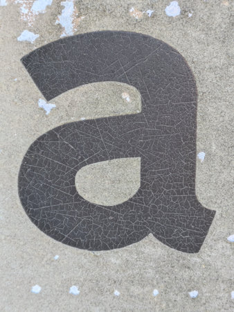 Written Wording in Distressed State Typography Found Ransom Letter Aの写真素材