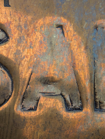 Written Wording in Distressed State Typography Found Ransom Letter Aの写真素材