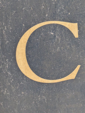 Written Wording in Distressed State Typography Foundの写真素材