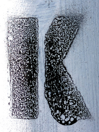 Written Wording in Distressed State Typography Letter Kの写真素材