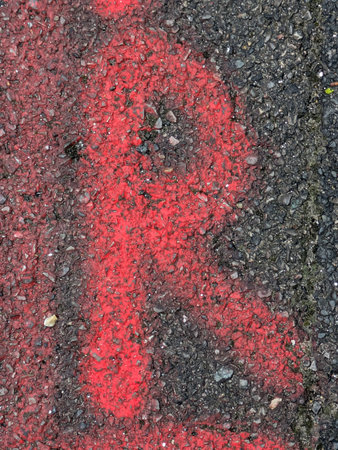 Written Wording in Distressed State Typography Found Ransom Letter Rの写真素材