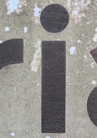 Written Wording in Distressed State Typography Found Ransom Letter Iの写真素材