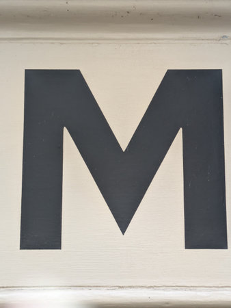 Written Wording in Distressed State Typography Found Ransom Letter Mの写真素材