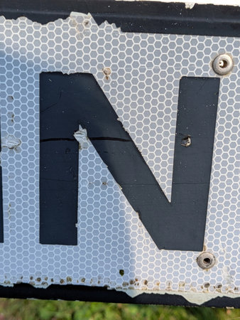 Written Wording in Distressed State Typography Found Ransom Letter N