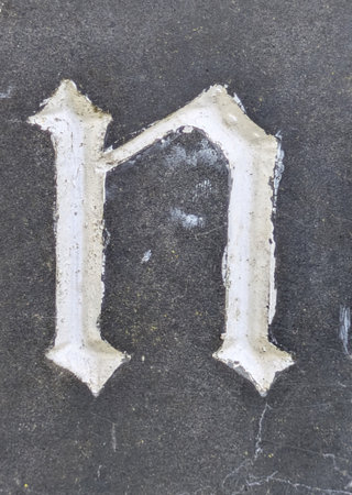 Written Wording in Distressed State Typography Found Ransom Letter Nの写真素材