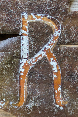 Written Wording in Distressed State Typography Found Ransom Letter Rの写真素材