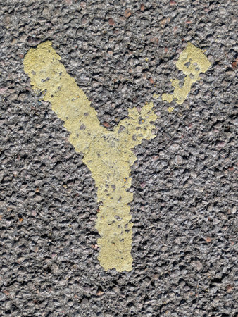 Written Wording in Distressed State Typography Found Ransom Letter Yの写真素材