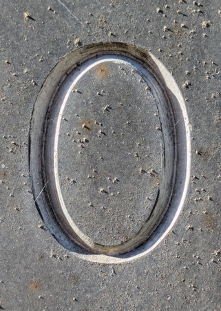 Written Wording in Distressed State Typography Found Ransom Letter O