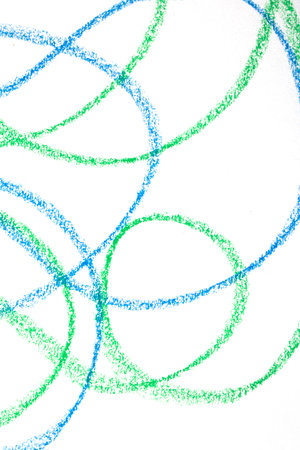 Swirly colour crayon pastel child like lines creative abstract backgroundの写真素材