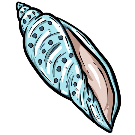 Seashell icon. Vector illustration of a seashell icon.のイラスト素材