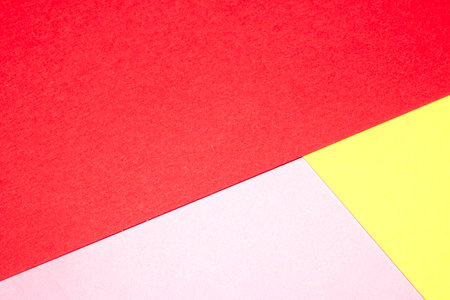 Simple Paper Card Primary Colour Lined Geometric Shapes in Multicolour Rainbow Calm Backgroundの写真素材