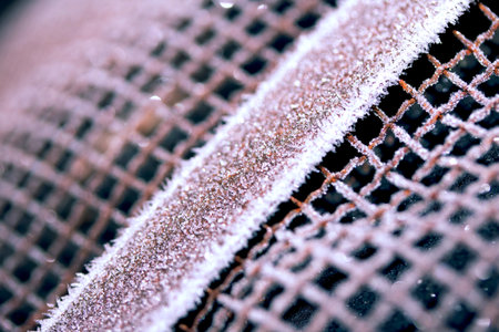 Abstract Frosty Ice Background in Blue natureal frostの写真素材