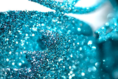 bokeh blue glitter sparkle abstract backgroundの写真素材