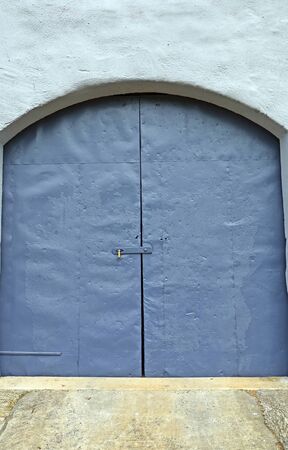bright blue door as background
