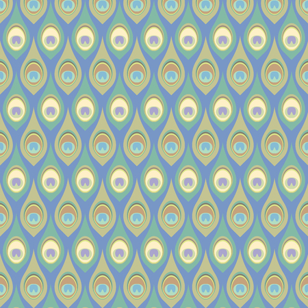 vector sweet pastel peacock pattern illustrationのイラスト素材