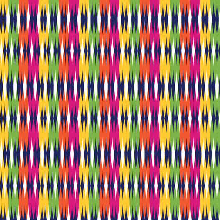 vector colorful traditional Thai style weaved mat pattern illustrationのイラスト素材