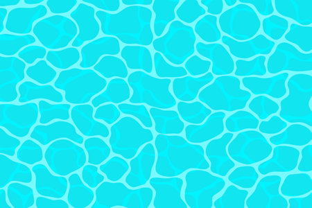 Background vector of water surface, clear blue water and light ripple texture. For artwork design about swimming pool, sea or summer concept.のイラスト素材