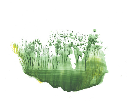 summer trees abstraction drawing paintの写真素材