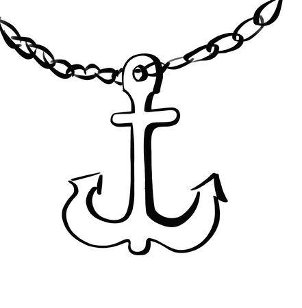 anchor abstract illustration on a white backgroundの写真素材