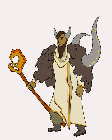 The baphomet satanic goat, Concept art illustration on the white backgroundの写真素材