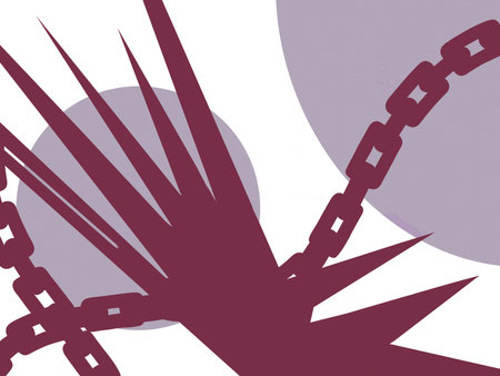 image of a chain on the background, illustration for the backgroundの写真素材