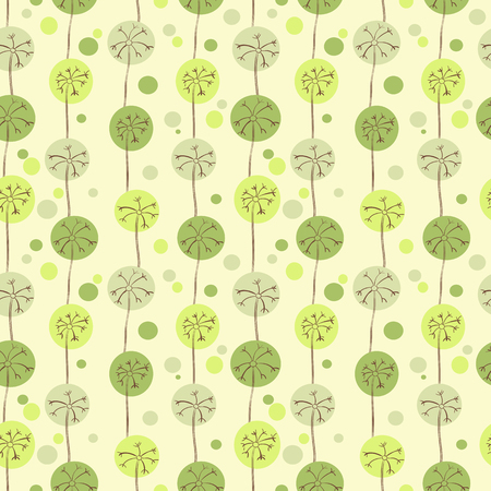 Dandelions cute seamless pattern for design. Vector illustrationのイラスト素材