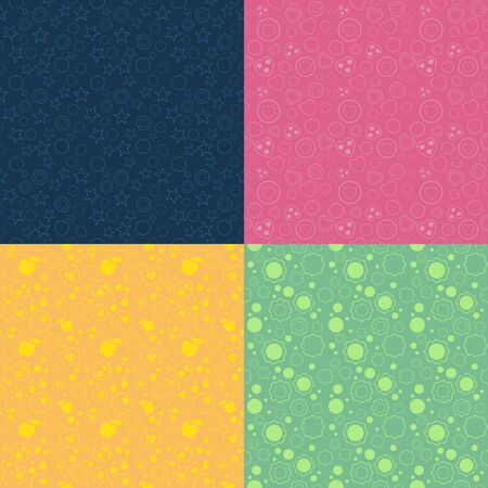 Abstract seamless pattern set. Vector illustration EPS10のイラスト素材