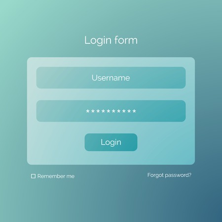 Login form. Vector template. Vector illustration EPS10のイラスト素材
