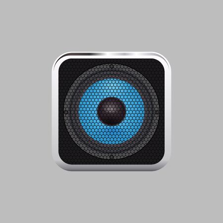 Realistic music speaker isolated on a light background. vectorのイラスト素材