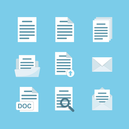 icon set of documents for the website, a mobile application.のイラスト素材