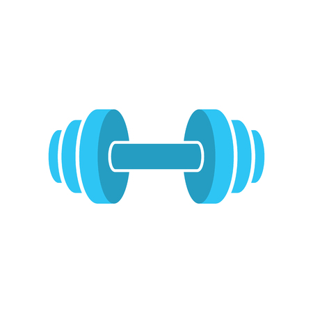 Muscle lifting icon - fitness barbell - gym icon - flat vector illustration isolated on white background.のイラスト素材