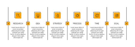 Infographic design with icons and 5 options or steps. Thin line. Infographics business concept. Can be used for info graphics, flow charts, presentations, web sites, banners, printed materials.の写真素材