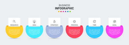 Infographic design with icons and 5 options or steps. Thin line vector. Infographics business concept. Can be used for info graphics, flow charts, presentations, web sites, banners, printed materials.のイラスト素材