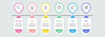 Infographic design with icons and 5 options or steps. Thin line vector. Infographics business concept. Can be used for info graphics, flow charts, presentations, web sites, banners, printed materials.のイラスト素材
