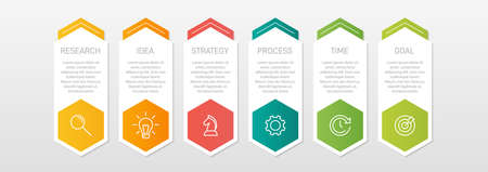 Infographic design with icons and 5 options or steps. Thin line vector. Infographics business concept. Can be used for info graphics, flow charts, presentations, web sites, banners, printed materials.のイラスト素材