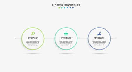 Horizontal progress bar featuring 3 arrow-shaped elements, symbolizing three six stages of business strategy and progression. Clean timeline infographic design template. Vector for presentationのイラスト素材