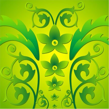 Illustration of an amount of leaf combined together as a background.のイラスト素材