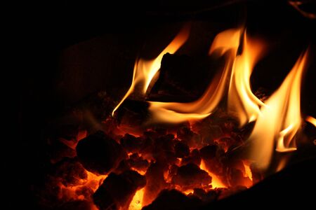 Closeup of fireの写真素材