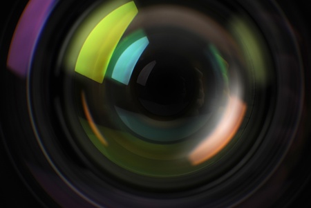 Closeup of camera lensの写真素材
