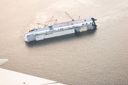The Golden Ray, Capsized in St Simons Sound, Georgia. Photo taken 10/14/2019のeditorial素材