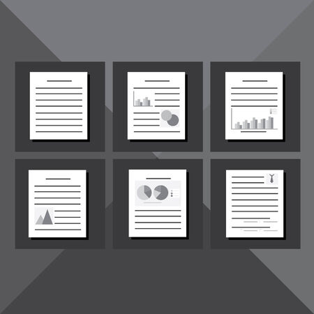 document template set infographicのイラスト素材