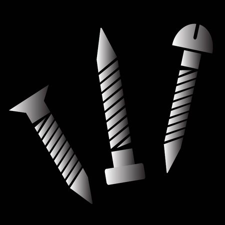 nail tack 3D vector iconのイラスト素材