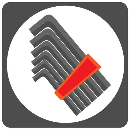 Allen key vector iconのイラスト素材