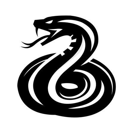 Snake Silhouette Vectorのイラスト素材