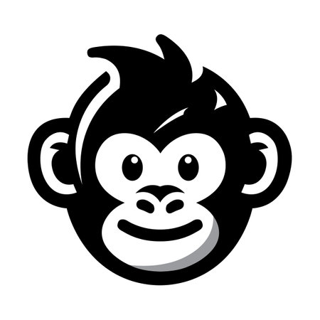 Monkey Silhouette Vectorのイラスト素材